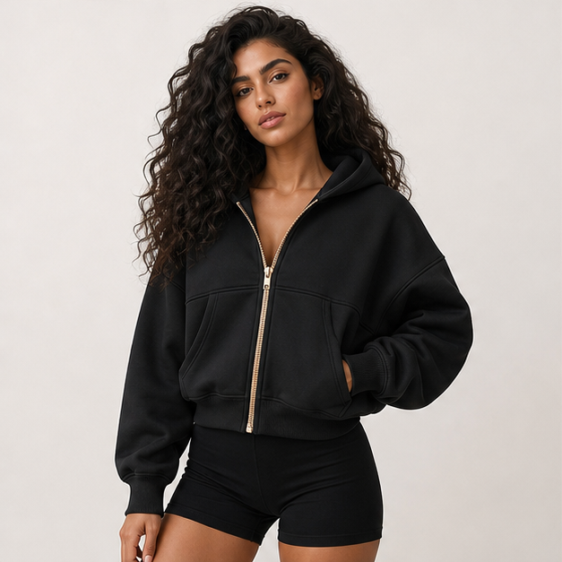 Women Sweatshirt Zip Up Hoodie Fall Fashion Trendy Long Sleeve Jackets Winter Clothing Outfits - image 3